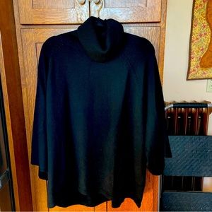 Eileen fisher black sweater with a loose turtleneck. Size 1X.